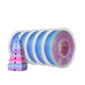 Miniatyrbild 1 av 2: JAYO PLA Regnbågsfilament, 1,75 mm Diameter, 5 Rullar,PLA Regnbåge 02