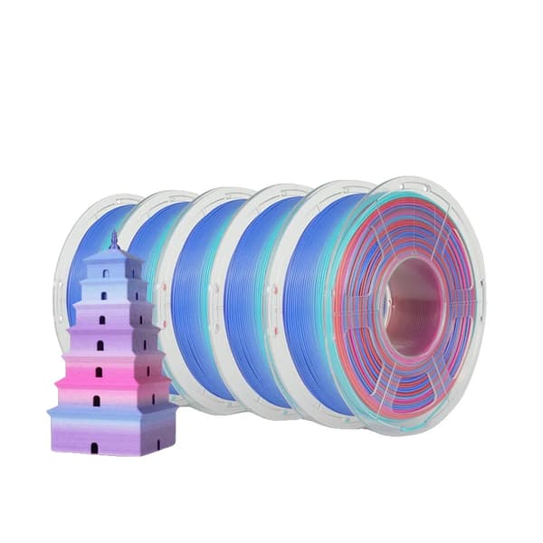 JAYO PLA Regnbågsfilament, 1,75 mm Diameter, 5 Rullar,PLA Regnbåge 02