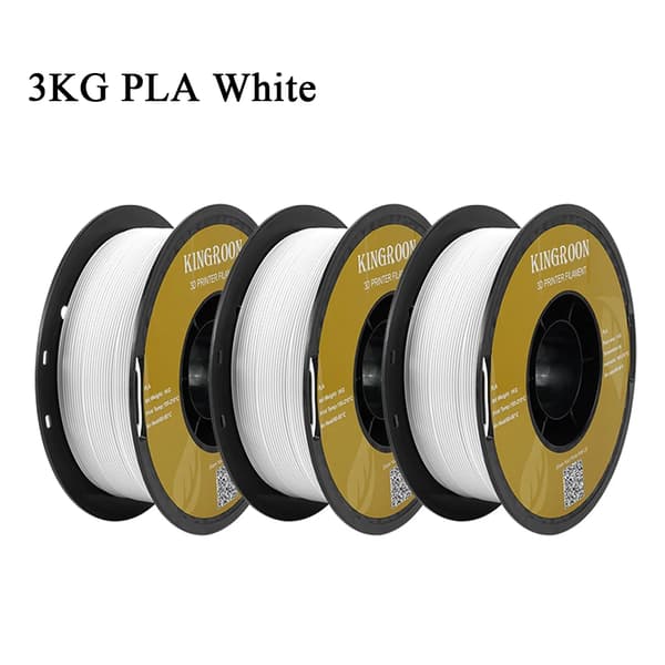 PLA-filament, kapacitet 3KG, diameter 175mm,3KG vit
