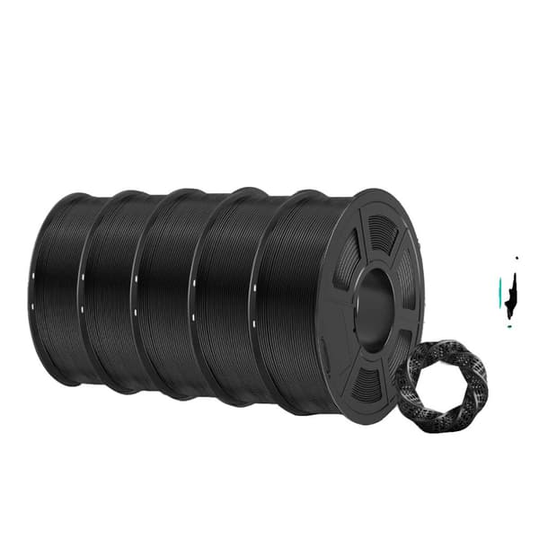 SUNLU PLA+ Filament, 1,75 mm diameter, printtemperatur 205-215℃,5Sort