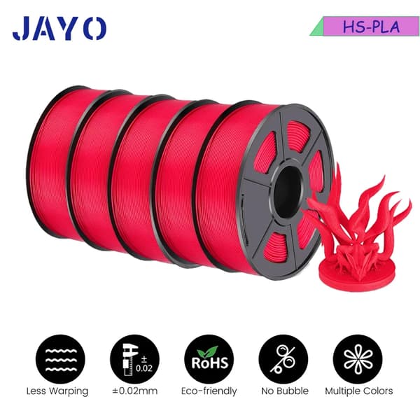 Højhastigheds PLA Filament, 1,75 mm Diameter, Zero Bubble Teknologi,5 Rad