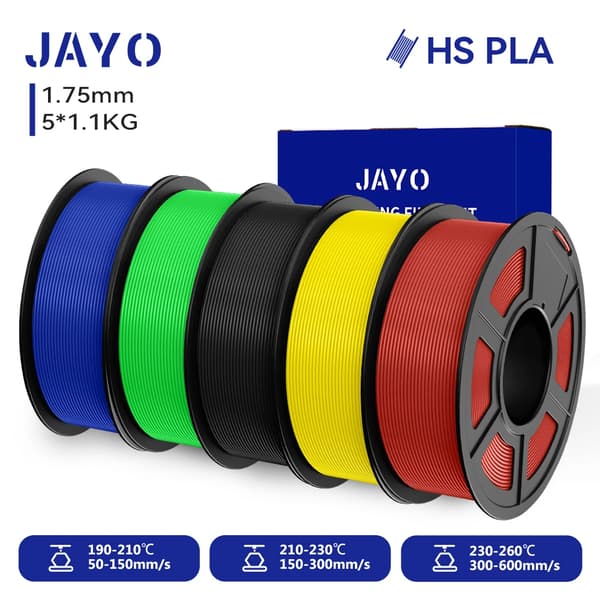 Højhastigheds PLA Filament, 1,75 mm Diameter, 320 Meter Længde,HS-PLA BLGNBKYLRD