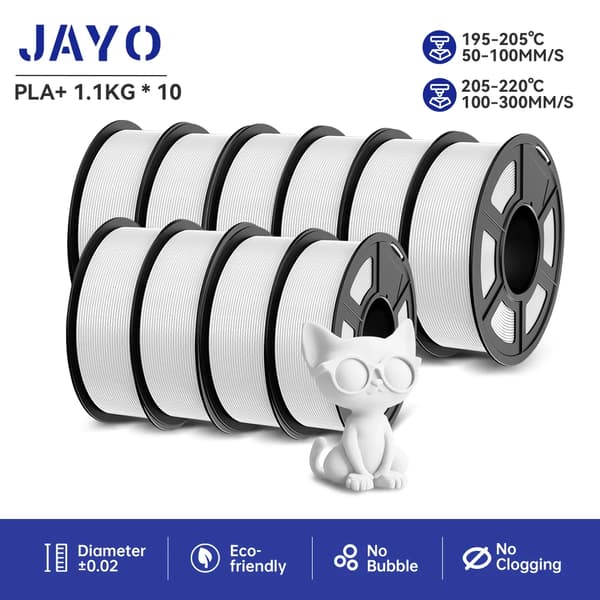 3D-skrivarfilament PLA PLUS, 1,75 mm diameter, 330 m längd,PLA PLUS-10 Vit