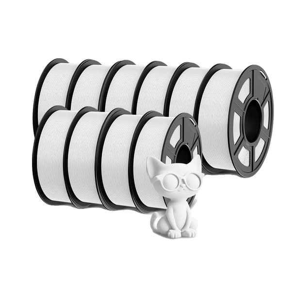 3D-skrivarfilament PLA PLUS, 1,75 mm diameter, 330 m längd,PLA PLUS-10 Vit
