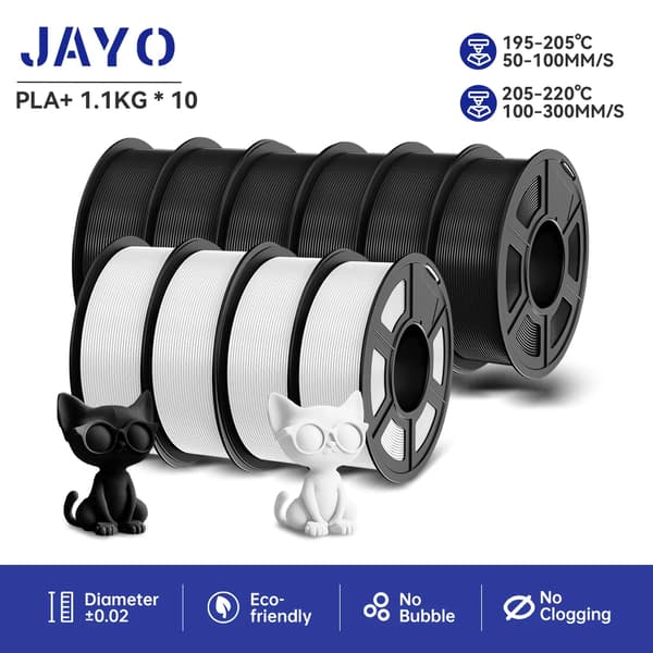 3D-skrivarfilament PLA PLUS, 1,75 mm diameter, 330 m längd,PLA PLUS-5BK 5WT