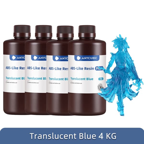 3D-tulostin, UV-hartsin yhteensopivuus, nopea kovettumisteknologia,Tran-Sininen 4 KG