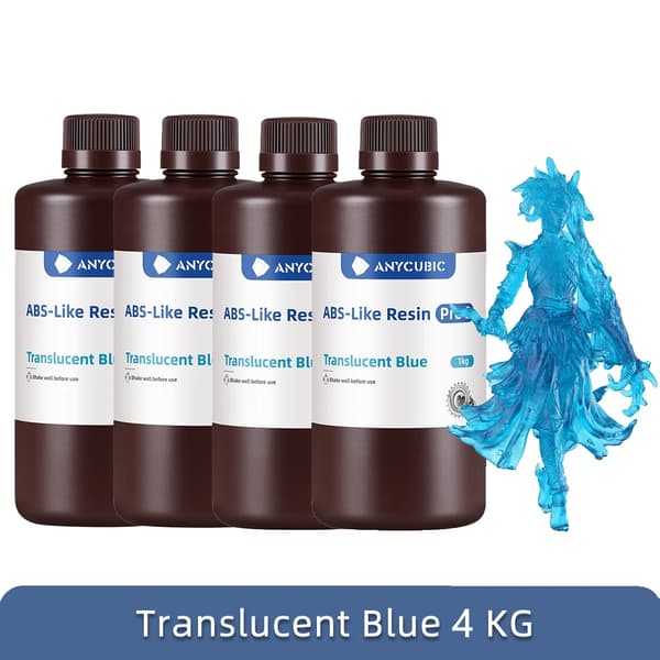 3D-tulostin, UV-hartsin yhteensopivuus, nopea kovettumisteknologia,Tran-Sininen 4 KG