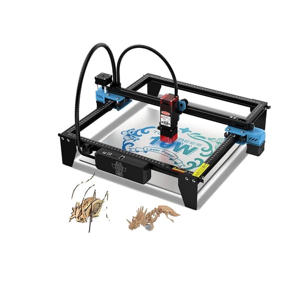 Lasergraver, 10W effekt, 300 x 300 mm område, 30.000 mm/min hastighed,TO TRÆER TTS-10 Pro, EU