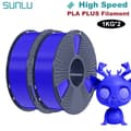 Miniatyrbillede 2 af 2: PLA PLUS filament, 1,75 mm diameter, 1 kg vægt, høj sejhed,Blå