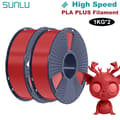 Miniatyrbillede 2 af 2: PLA PLUS filament, 1,75 mm diameter, 1 kg vægt, høj sejhed,Rød