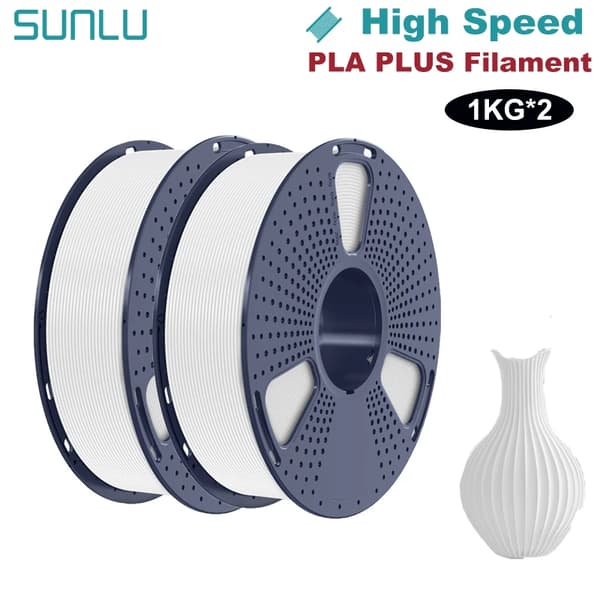 PLA PLUS filament, 1,75 mm diameter, 1 kg vægt, høj sejhed,Hvid
