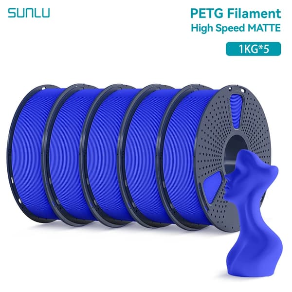 Højhastigheds Matte PETG Filament, 1,75 mm Diameter, Lav Snøring, Forbedret Holdbarhed,Blå