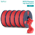 Miniatyrbillede 2 af 2: Højhastigheds Matte PETG Filament, 1,75 mm Diameter, Lav Snøring, Forbedret Holdbarhed,Rød