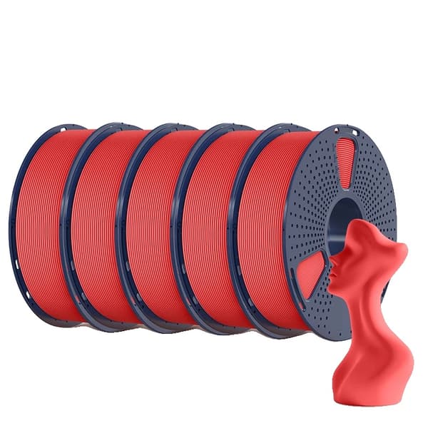 Højhastigheds Matte PETG Filament, 1,75 mm Diameter, Lav Snøring, Forbedret Holdbarhed,Rød