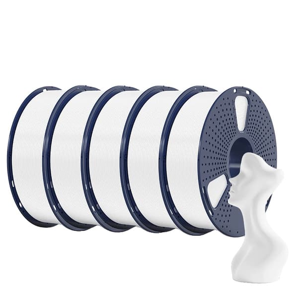 Hög hastighet Matt PETG Filament, 1,75 mm diameter, låg trådning, förbättrad hållfasthet,Vit