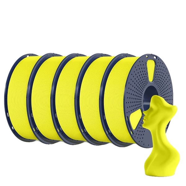 Højhastigheds Matte PETG Filament, 1,75 mm Diameter, Lav Snøring, Forbedret Holdbarhed,Gul