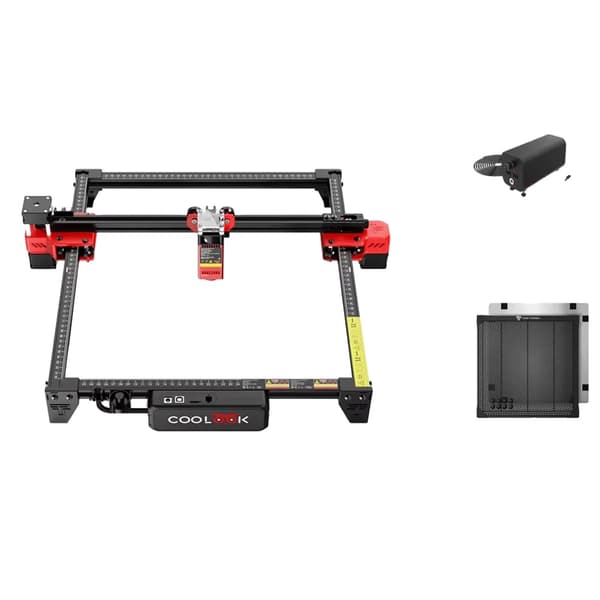 COOLOOK Lasergravørmaskine, 300 * 300 mm gravørområde, 5,5 W laserstyrke,kit 2, EU-stik