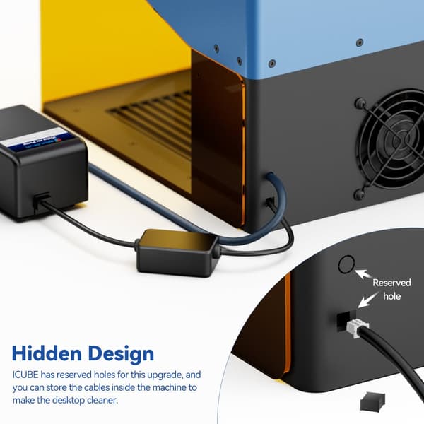 SCULPFUN Lasergravyrkit, 2-i-1 Luftpump & Honungskombinationspanel, Låg ljudnivådesign