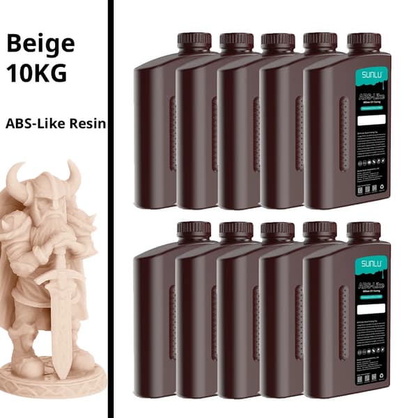 ABS-tyyppinen valokovettuva hartsia, 10KG valkoinen, matala haju,10KG Beige