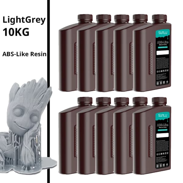 ABS-lignende fotopolymerharpiks, 10KG hvid, lav lugt,10KG Lys Grå