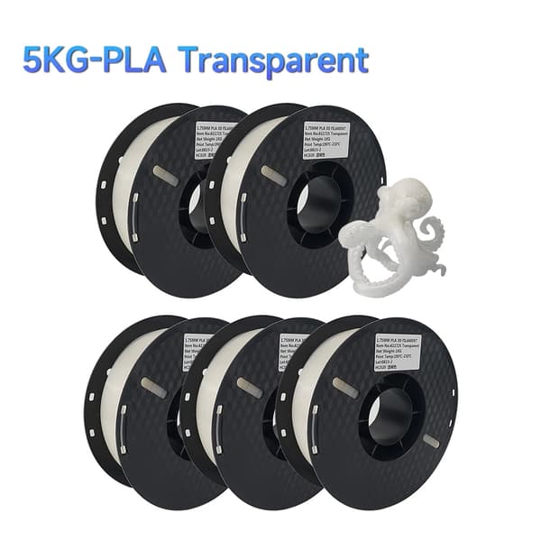 3D-skrivartråd, Blandade färger, PLA-material,5KG transparent