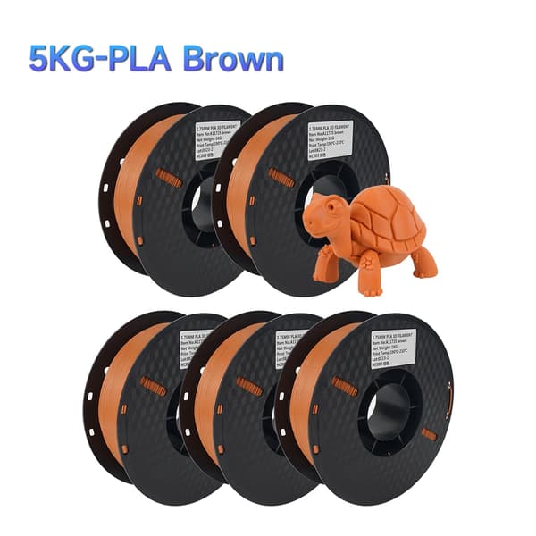 3D-skrivartråd, Blandade färger, PLA-material,5KG Brun