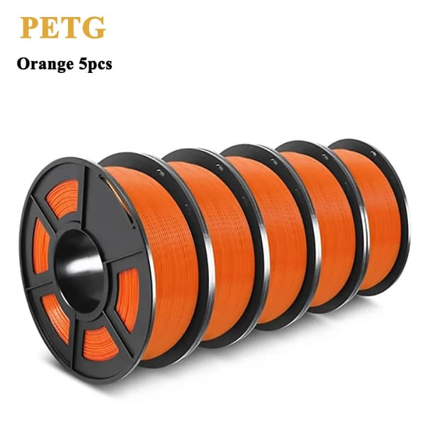 SUNLU PETG 3D Filament, Diameter 1,75 mm, Utskriftstemperatur 230-250℃,PETG Orange 5