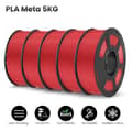 Miniatyrbild 2 av 2: 3D-skrivarfilament, 1,75 mm diameter, miljövänligt material,PLA Meta Röd   5.5kg