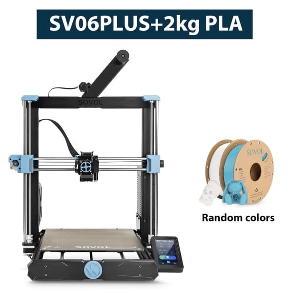 SV06 Plus 3D-printer, høj hastighed 150 mm/s, stor printstørrelse 300x300 mm,SV06P Tilføj 2kg PLA, EU