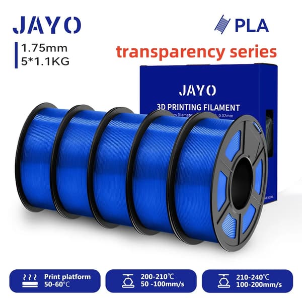 JAYO 3D Filament, 1,75 mm Diameter, 1,1 kg Vægt,PLA 5TPBL