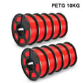 Miniatyrbillede 2 af 2: PETG 3D Filament, Diameter 1,75 mm, Miljøvenlig Sammensætning,PETG Rød 11KG