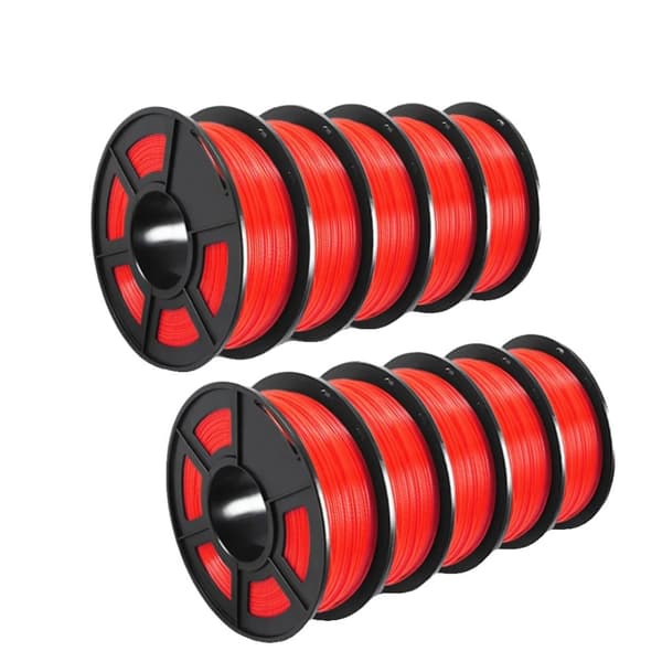PETG 3D Filament, Diameter 1,75 mm, Miljøvenlig Sammensætning,PETG Rød 11KG