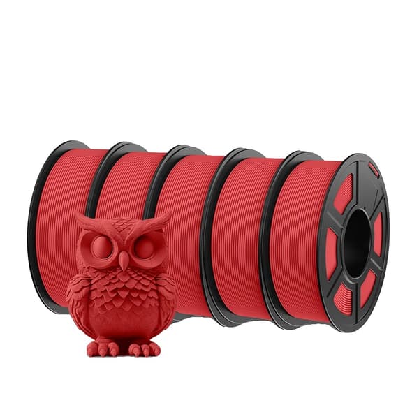 Hög hastighet PETG filament, 1,75 mm diameter, slät matt yta,HSPETG Röd 5 rullar