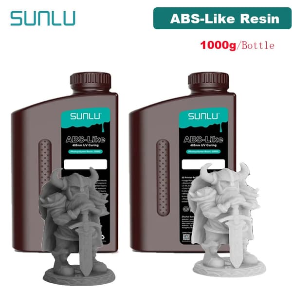 ABS-liknande harts, 1000g, 405nm UV-härdning, låg lukt,1 Grå 1 Mörkgrå
