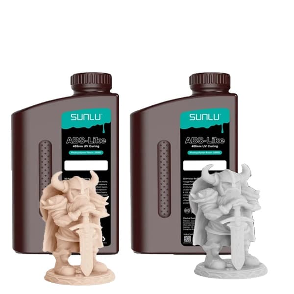 ABS-lignende harpiks, 1000g, 405nm UV-hærdning, lav lugt,1 Solid Grå 1 Beige