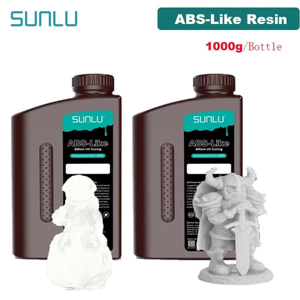 ABS-lignende harpiks, 1000g, 405nm UV-hærdning, lav lugt,1 Grå 1 Gennemsigtig