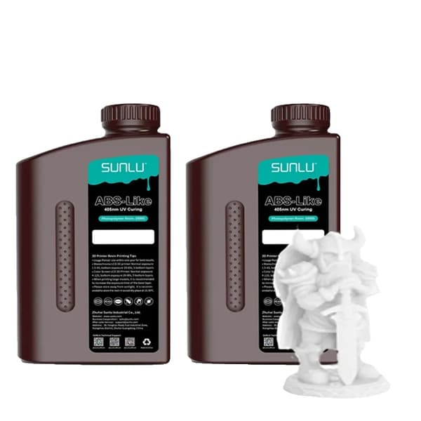 ABS-lignende harpiks, 1000g, 405nm UV-hærdning, lav lugt,2 Hvid