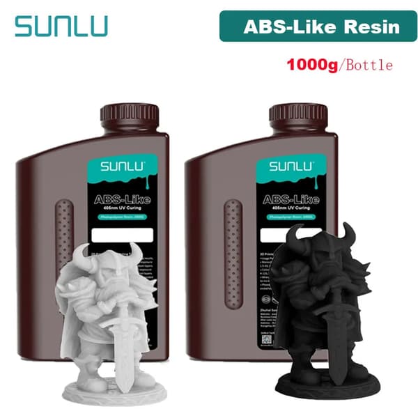 ABS-lignende harpiks, 1000g, 405nm UV-hærdning, lav lugt,1 Sort 1 Solid Grå