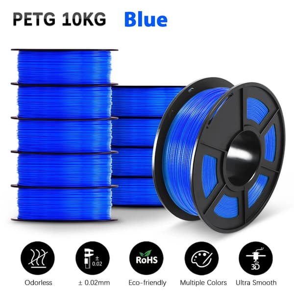 PETG-filament, 10 kg vikt, 1,75 mm diameter,PETG-BLÅ-10kg
