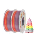 Pikkukuva 1 / 2: JAYO Silk PLA -filamentti, 1,75 mm halkaisija, ympäristöystävällinen ja korkealuokkainen kestävyys,PLA-Sateenkaari01