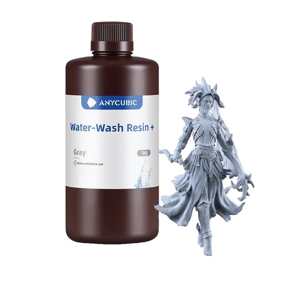 ANYCUBIC 3D Print Harpiks, Vandvaskbar Klar, UV Harpiks HD Grå,Vandvask Grå 3kg