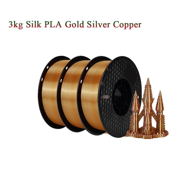 3D-skrivarfilament, PLA-material, 1,75 mm diameter, olika färgblandningar,3kg Trippel GSC