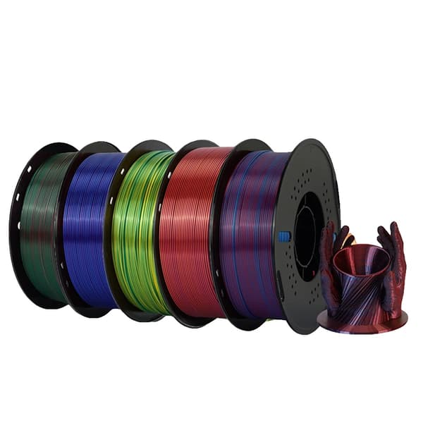 3D-skrivarfilament, PLA-material, 1,75 mm diameter, olika färgblandningar,5kg Dual MIX