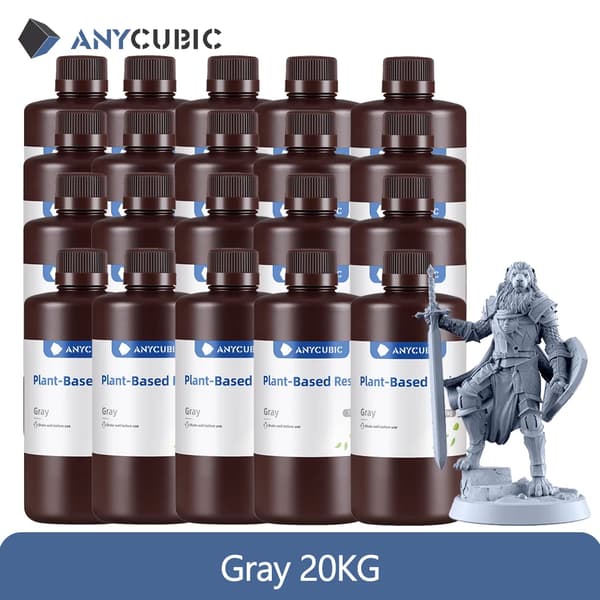 UV-harts, låg lukt, växtbaserad,20kg Grå