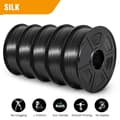 Miniatyrbild 2 av 2: PLA-filament, silkesstruktur, 1,75 mm diameter,Siden Svart 5.5kg