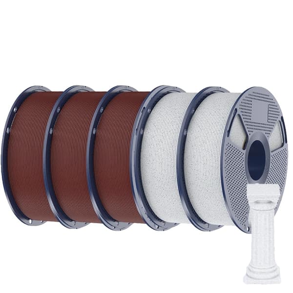 PLA Marmor Filament, 1,75 mm Diameter, Hög Hastighet Utskrift, Naturlig Marmor Textur,3BR 2OM
