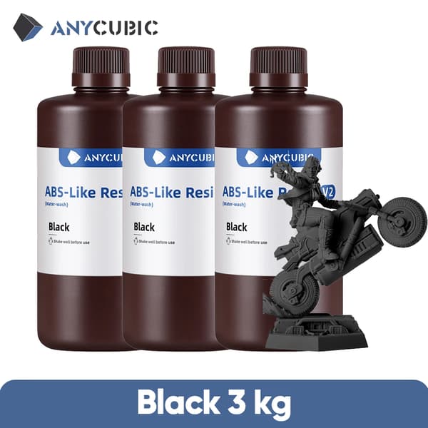 3D-skrivarharpiks, vattenlöslig, hög precision,Svart 3kg