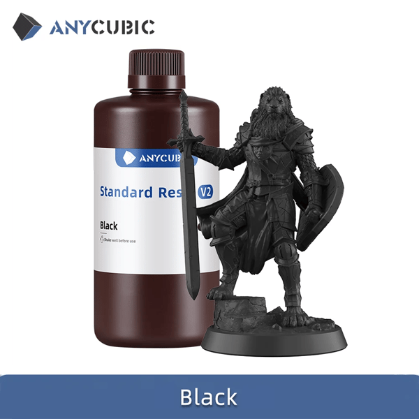 Standard UV-harts, hög densitet 1,05-1,25 g/cm³, värmebeständig 60-65°C,20KG Svart