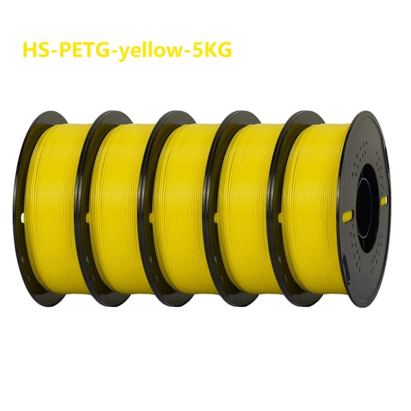 3D-printer filament, højhastigheds PETG, 1,75 mm diameter, 5 kg vægt,5kg Gul