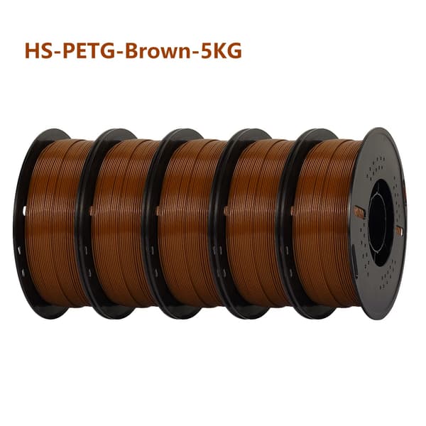 3D-skrivarfilament, hög hastighet PETG, 1,75 mm diameter, 5 kg vikt,5kg Brun